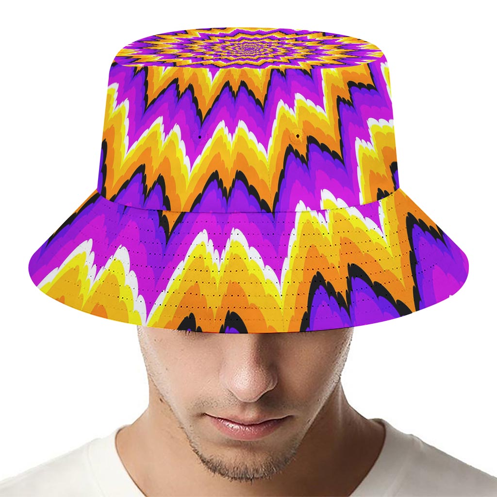 Spiral Expansion Moving Optical Illusion Bucket Hat