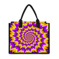 Spiral Expansion Moving Optical Illusion Canvas Tote Bag