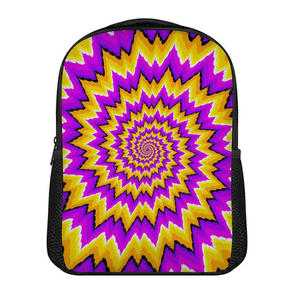 Spiral Expansion Moving Optical Illusion Casual Backpack