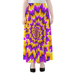 Spiral Expansion Moving Optical Illusion Chiffon Maxi Skirt