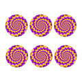 Spiral Expansion Moving Optical Illusion Coaster Set