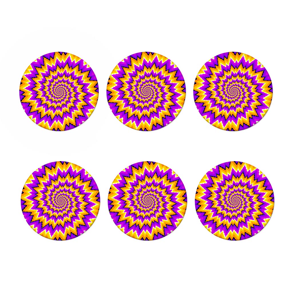 Spiral Expansion Moving Optical Illusion Coaster Set