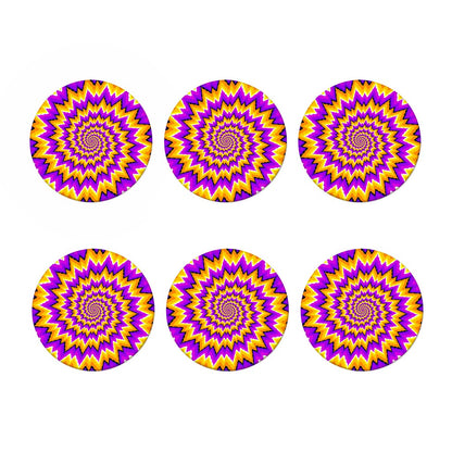 Spiral Expansion Moving Optical Illusion Coaster Set