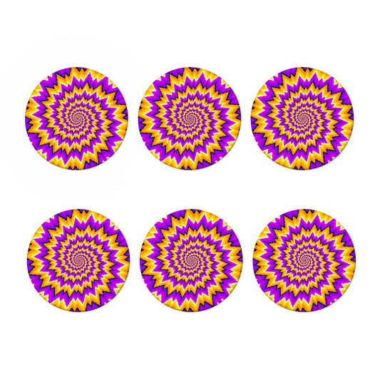 Spiral Expansion Moving Optical Illusion Coaster Set