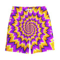 Spiral Expansion Moving Optical Illusion Cotton Shorts