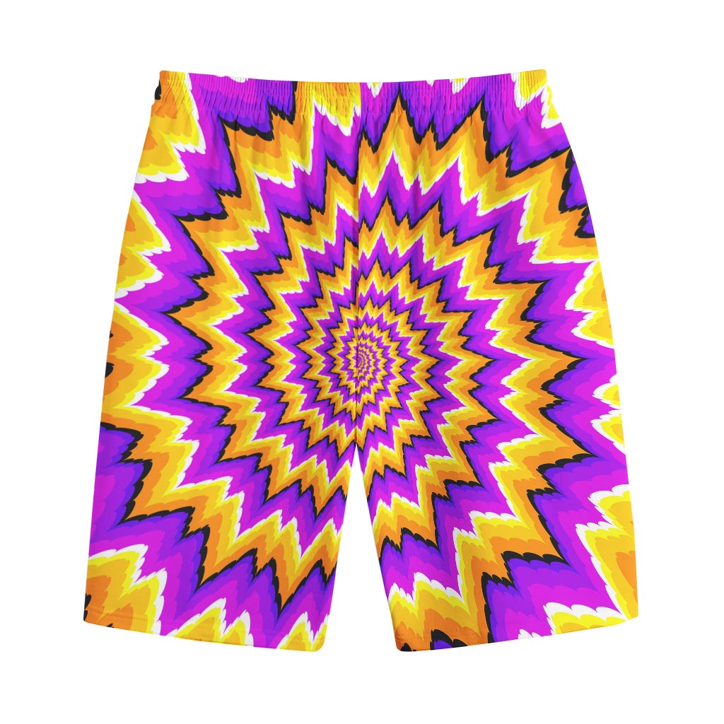 Spiral Expansion Moving Optical Illusion Cotton Shorts