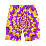 Spiral Expansion Moving Optical Illusion Cotton Shorts
