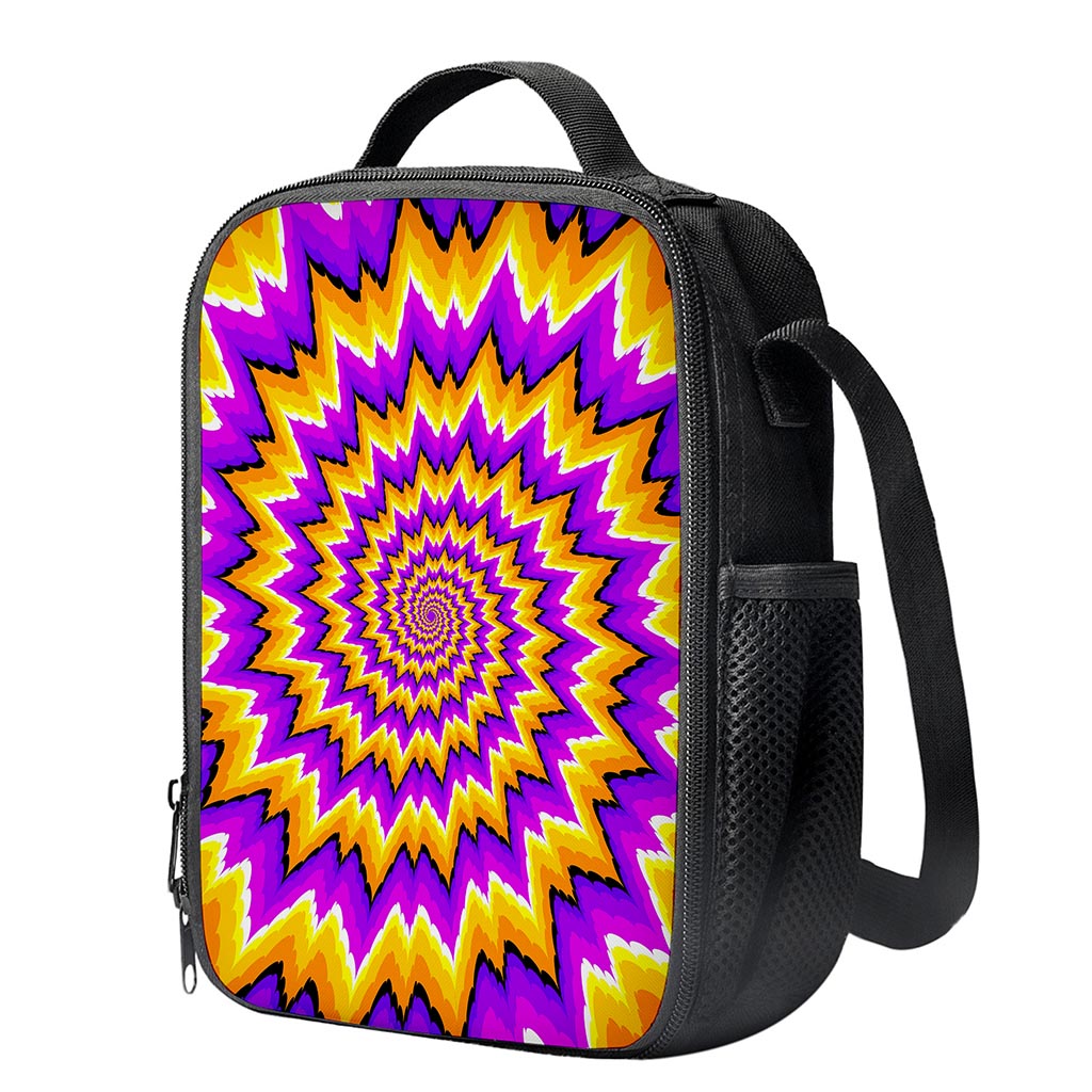 Spiral Expansion Moving Optical Illusion Crossbody Lunch Bag