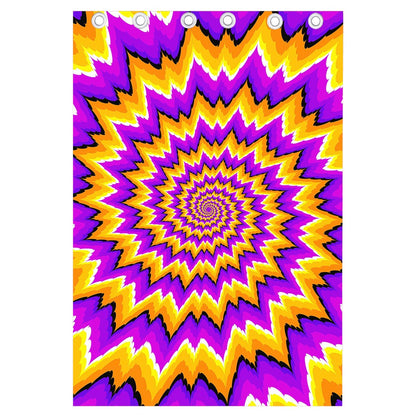 Spiral Expansion Moving Optical Illusion Curtain