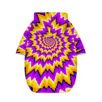 Spiral Expansion Moving Optical Illusion Dog Zip Up Hoodie