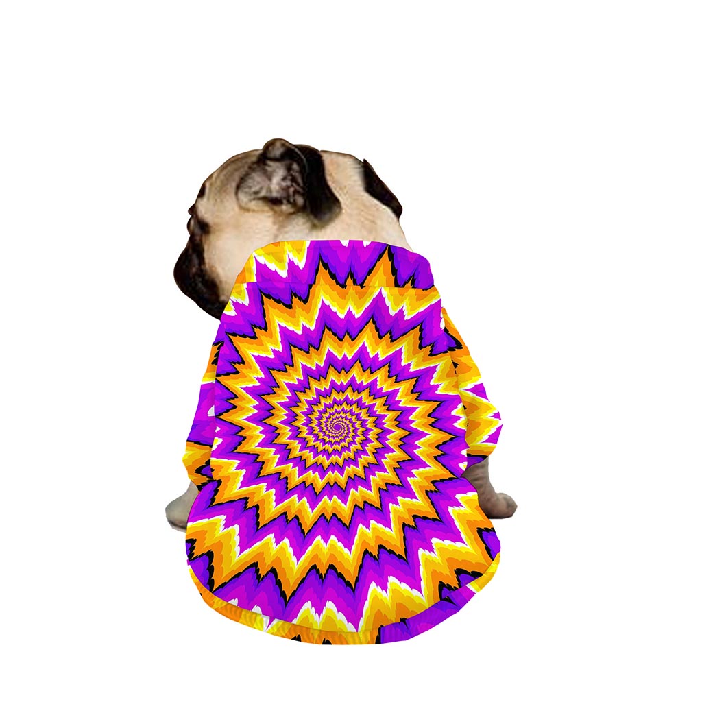 Spiral Expansion Moving Optical Illusion Dog Zip Up Jacket