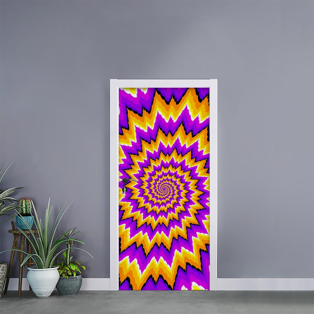 Spiral Expansion Moving Optical Illusion Door Sticker