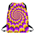 Spiral Expansion Moving Optical Illusion Drawstring Backpack