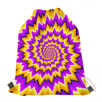 Spiral Expansion Moving Optical Illusion Drawstring Bag