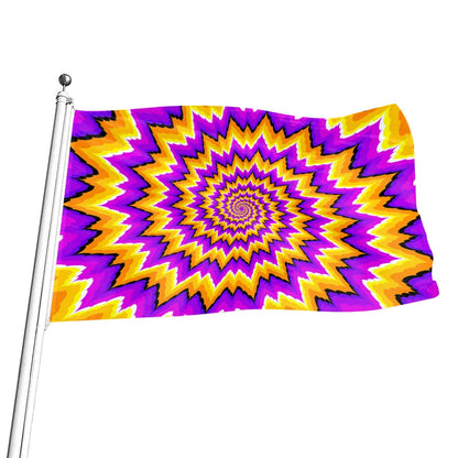 Spiral Expansion Moving Optical Illusion Flag