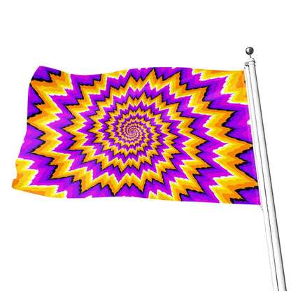 Spiral Expansion Moving Optical Illusion Flag