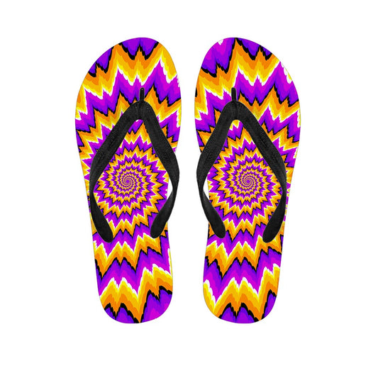 Spiral Expansion Moving Optical Illusion Flip Flops