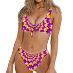 Spiral Expansion Moving Optical Illusion Front Bow Tie Bikini