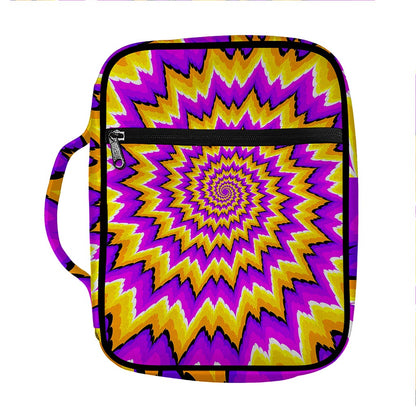 Spiral Expansion Moving Optical Illusion Front Pocket Bible Bag