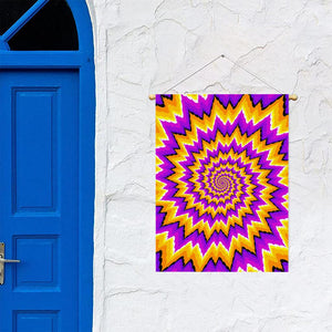 Spiral Expansion Moving Optical Illusion Garden Flag