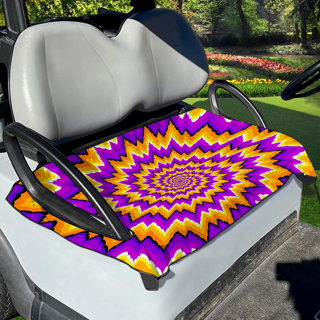 Spiral Expansion Moving Optical Illusion Golf Cart Seat Cover