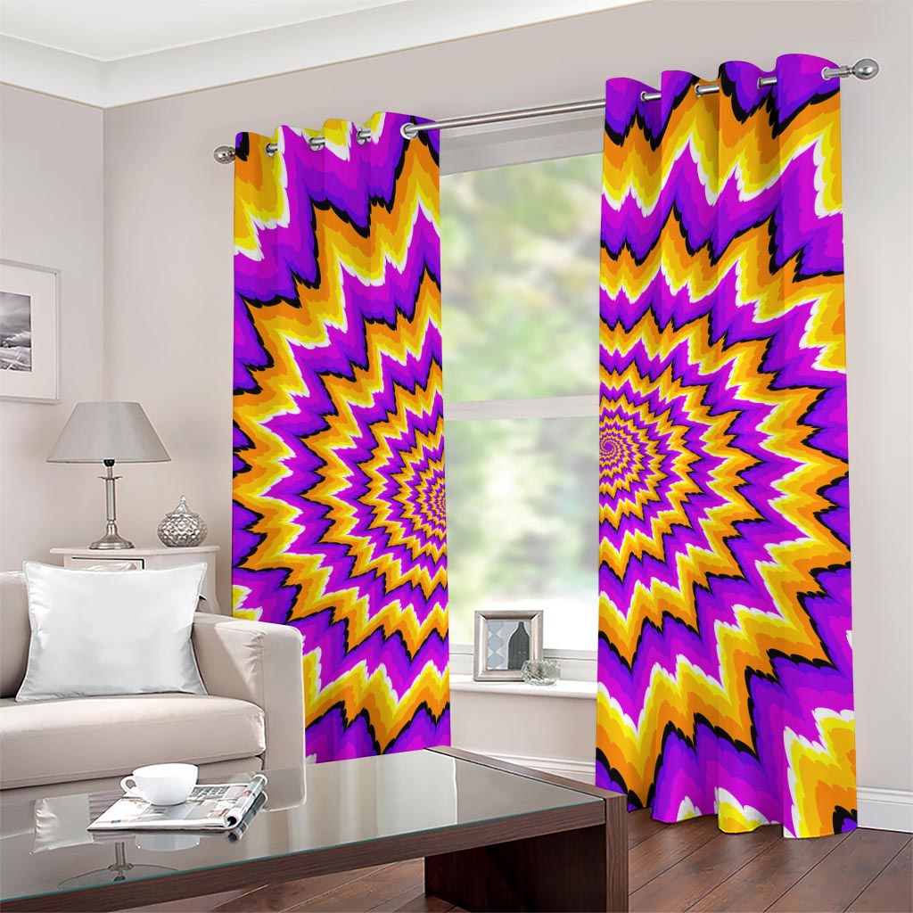 Spiral Expansion Moving Optical Illusion Grommet Curtains