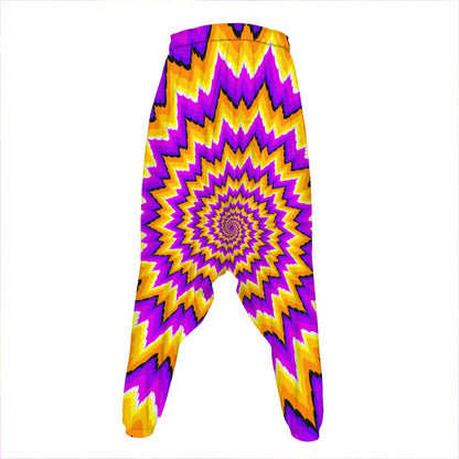 Spiral Expansion Moving Optical Illusion Hammer Pants