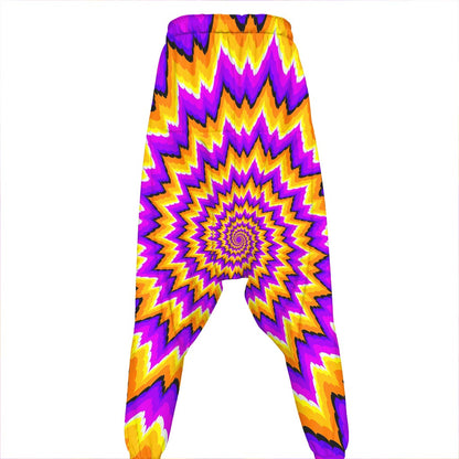 Spiral Expansion Moving Optical Illusion Hammer Pants