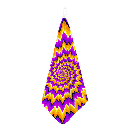Spiral Expansion Moving Optical Illusion Hand Towel
