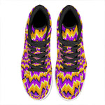 Spiral Expansion Moving Optical Illusion High Top Leather Sneakers