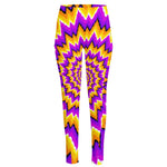 Spiral Expansion Moving Optical Illusion High-Waisted Pocket Leggings