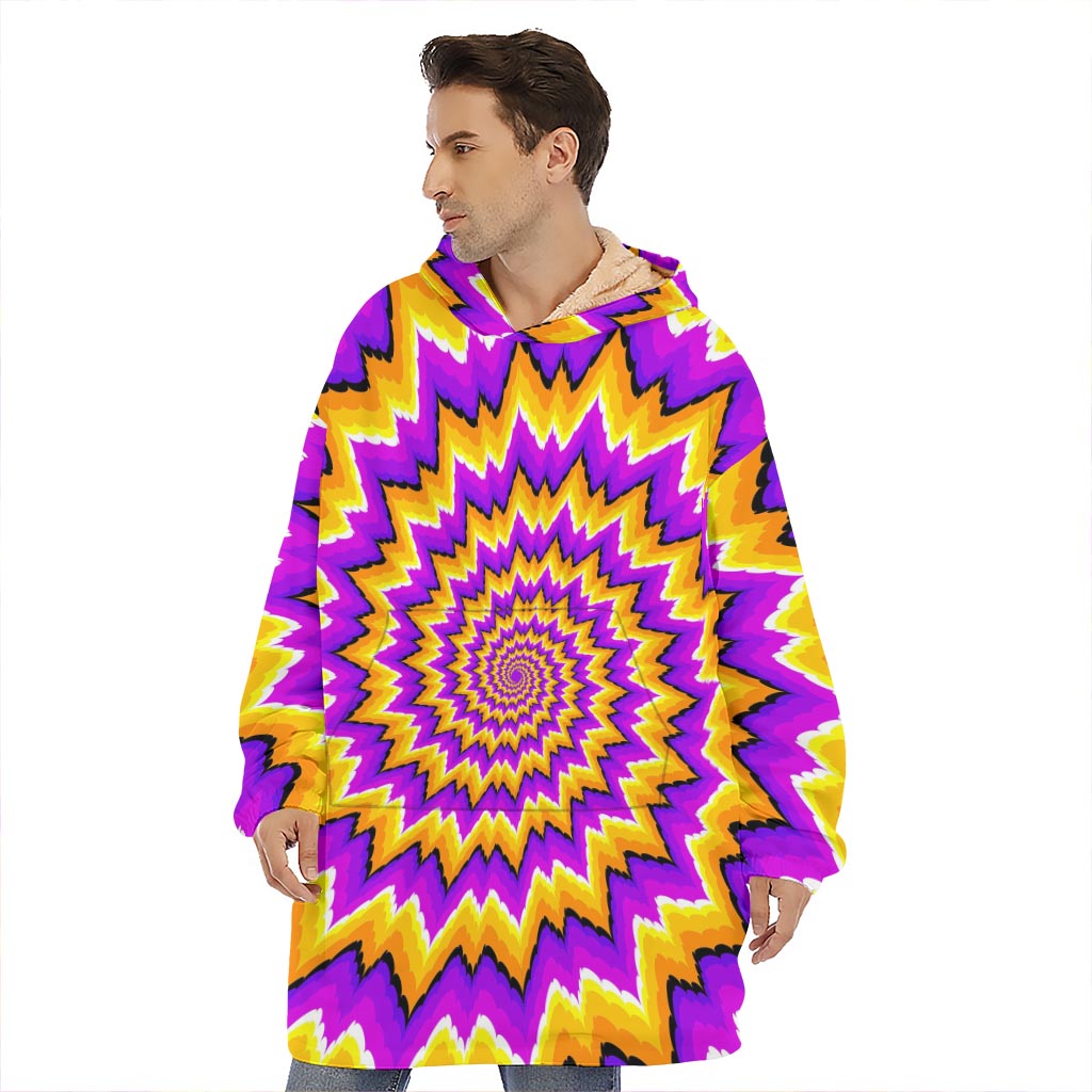 Spiral Expansion Moving Optical Illusion Hoodie Blanket