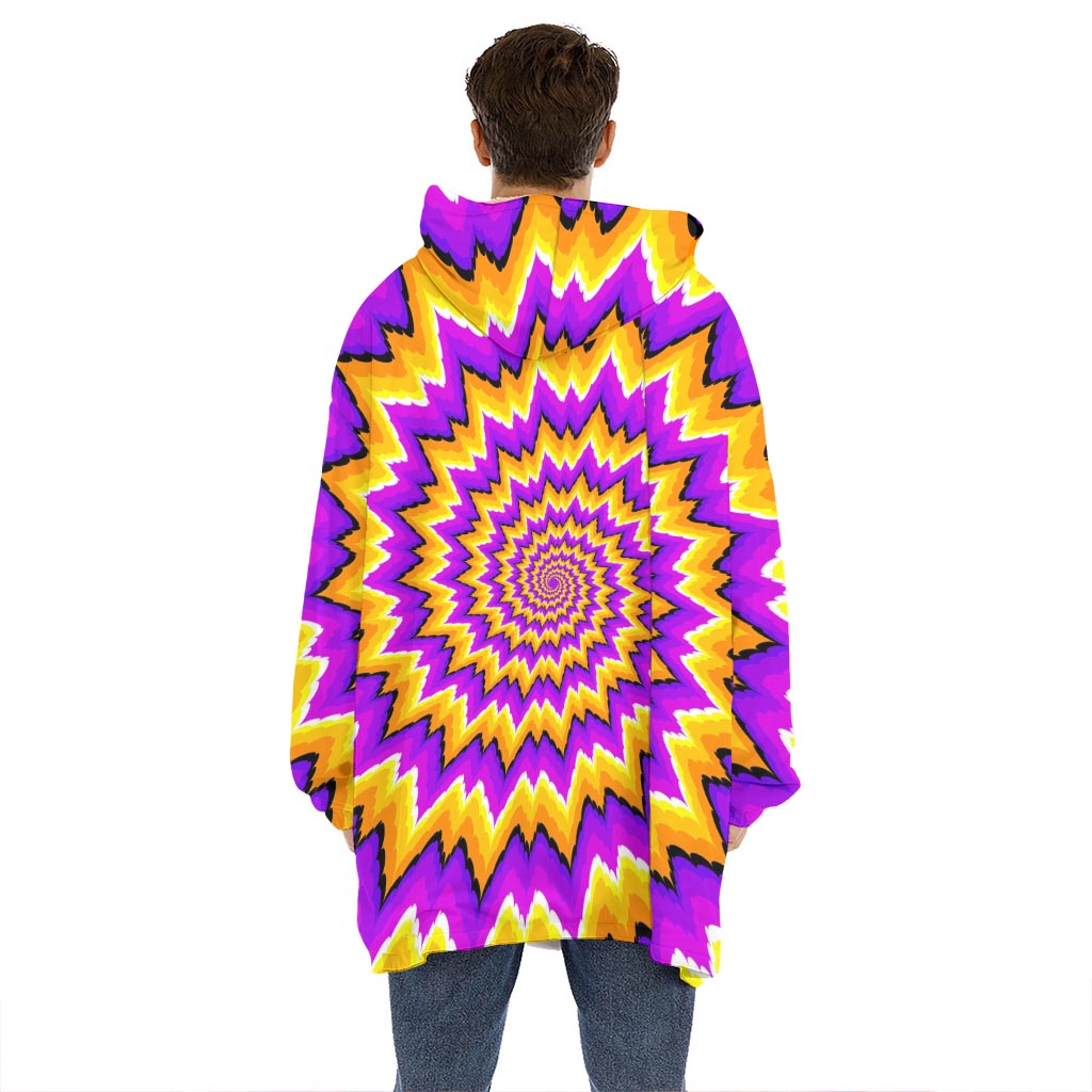 Spiral Expansion Moving Optical Illusion Hoodie Blanket
