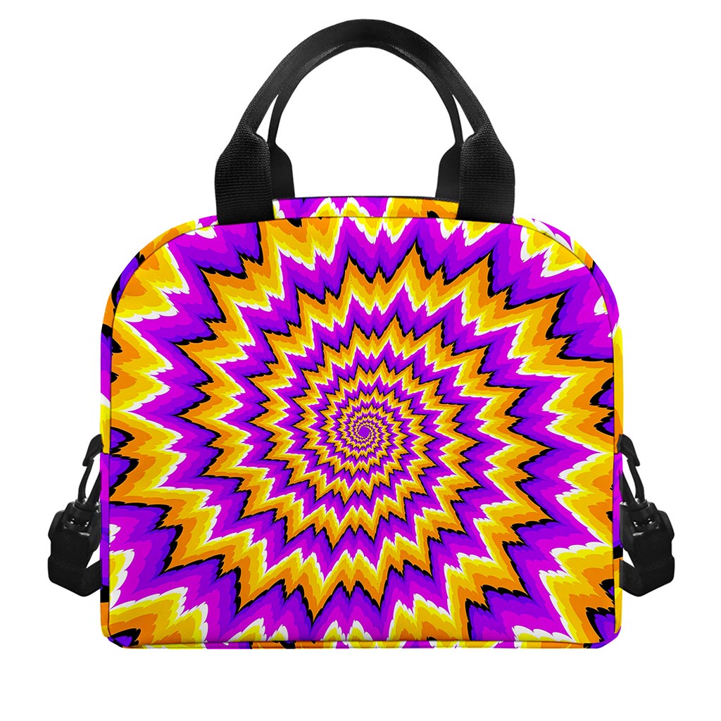 Spiral Expansion Moving Optical Illusion Insulated Lunch Bag