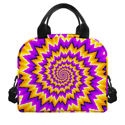 Spiral Expansion Moving Optical Illusion Insulated Lunch Bag