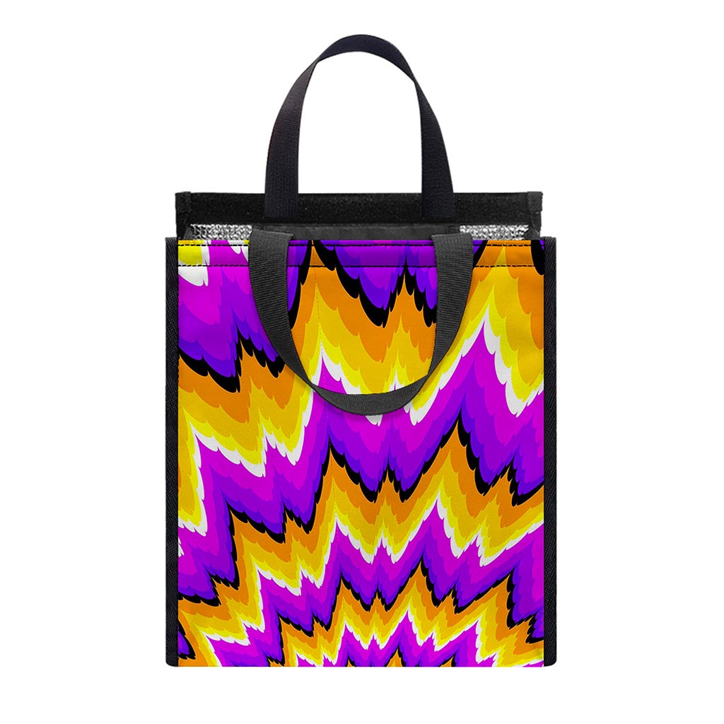 Spiral Expansion Moving Optical Illusion Insulated Lunch Tote