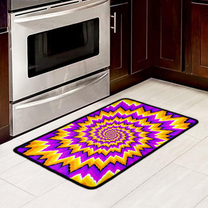 Spiral Expansion Moving Optical Illusion Kitchen Mat