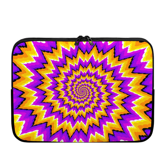 Spiral Expansion Moving Optical Illusion Laptop Sleeve