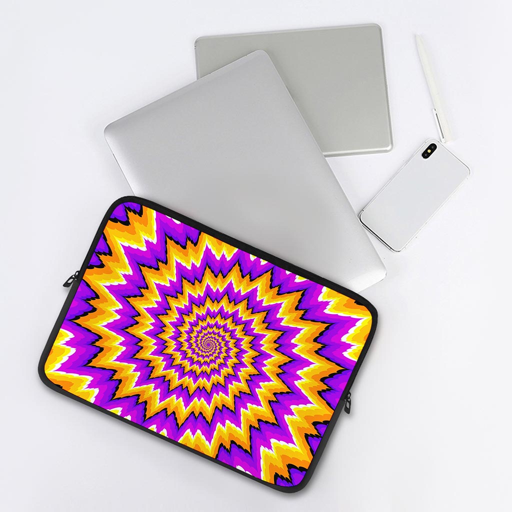 Spiral Expansion Moving Optical Illusion Laptop Sleeve