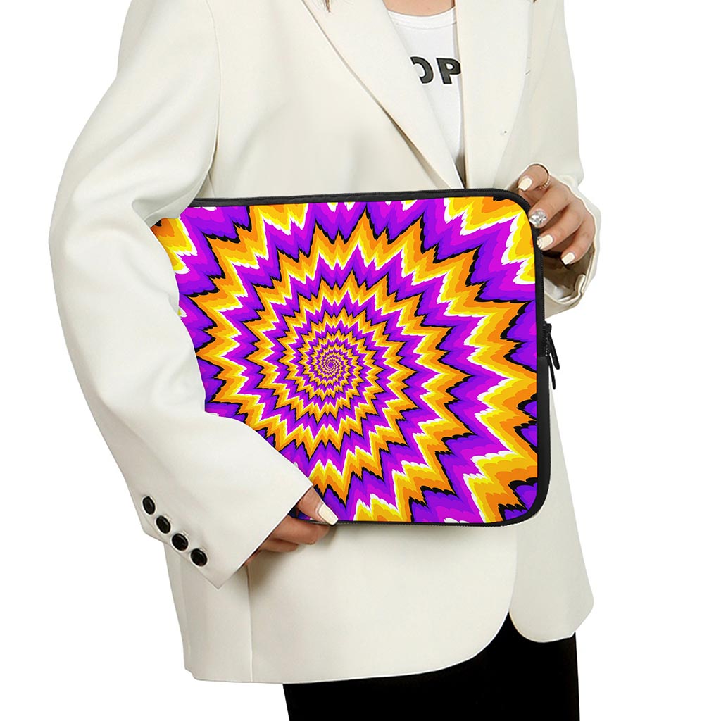 Spiral Expansion Moving Optical Illusion Laptop Sleeve