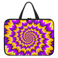 Spiral Expansion Moving Optical Illusion Laptop Sleeve With Handle
