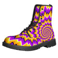 Spiral Expansion Moving Optical Illusion Lace-Up Boots