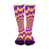 Spiral Expansion Moving Optical Illusion Long Socks