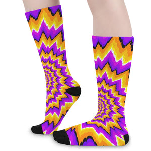 Spiral Expansion Moving Optical Illusion Long Socks