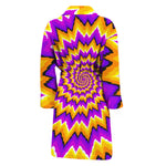 Spiral Expansion Moving Optical Illusion Men's Bathrobe