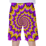 Spiral Expansion Moving Optical Illusion Men's Beach Shorts