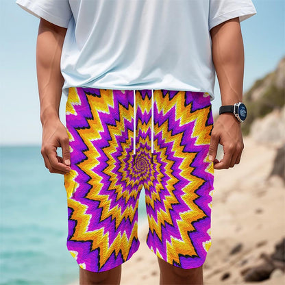 Spiral Expansion Moving Optical Illusion Men's Cargo Shorts