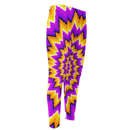 Spiral Expansion Moving Optical Illusion Men's Compression Pants
