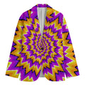 Spiral Expansion Moving Optical Illusion Men's Cotton Blazer