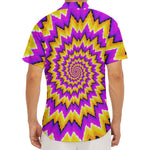 Spiral Expansion Moving Optical Illusion Men's Deep V-Neck Shirt